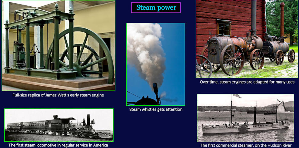 James Watt and steam power